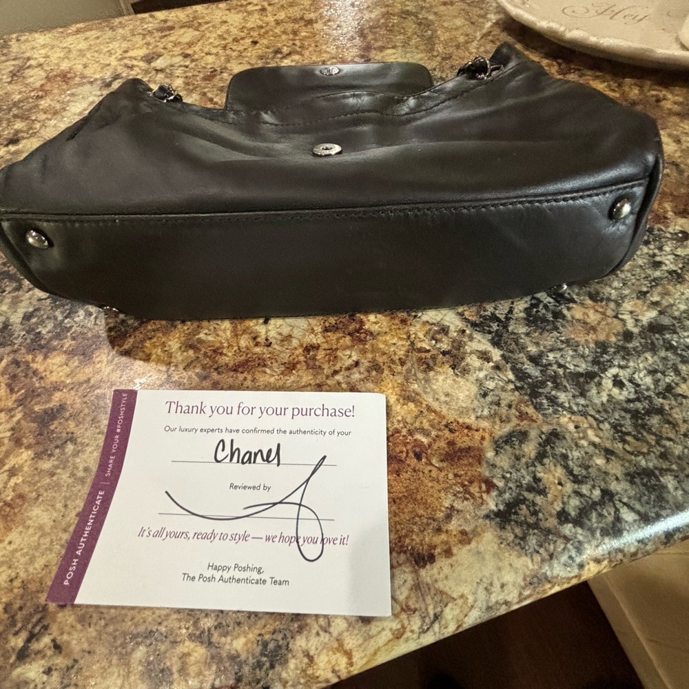 Chanel Rock ‘n Chic flap purse Authentic chocolate brown lambskin leather EUC - Picture 8 of 15